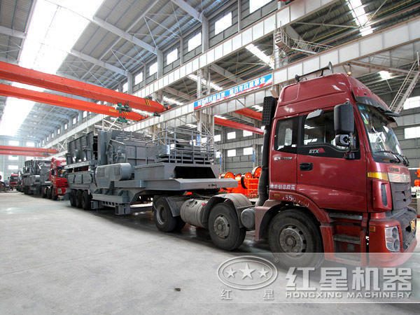 花崗巖移動破碎站發貨 花崗巖移動破碎站發貨