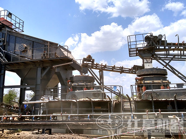 全液壓圓錐破碎機在時產百噸破碎生產線中 全液壓圓錐破碎機在時產百噸破碎生產線中