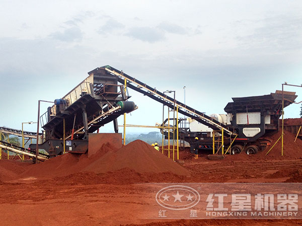 流動破碎制砂一體機生產現場 流動破碎制砂一體機生產現場