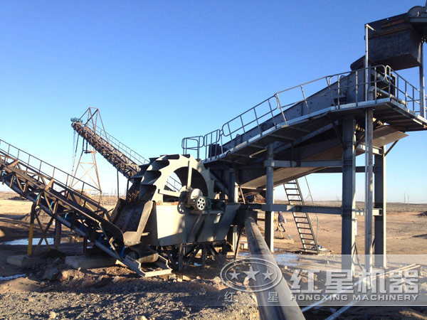 洗砂機作業現場 洗砂機作業現場