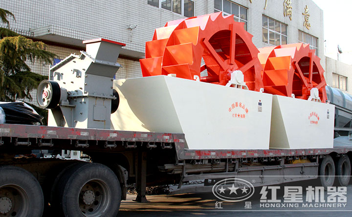 兩臺雙輪洗砂機發貨了 兩臺雙輪洗砂機發貨了