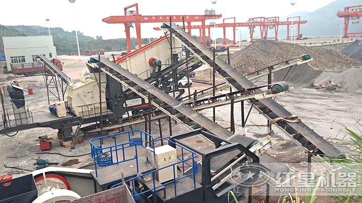 大型移動碎石生產線 大型移動碎石生產線