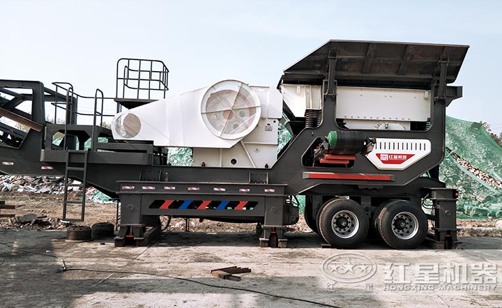 廊坊車載移動顎式碎石機客戶現場 廊坊車載移動顎式碎石機客戶現場