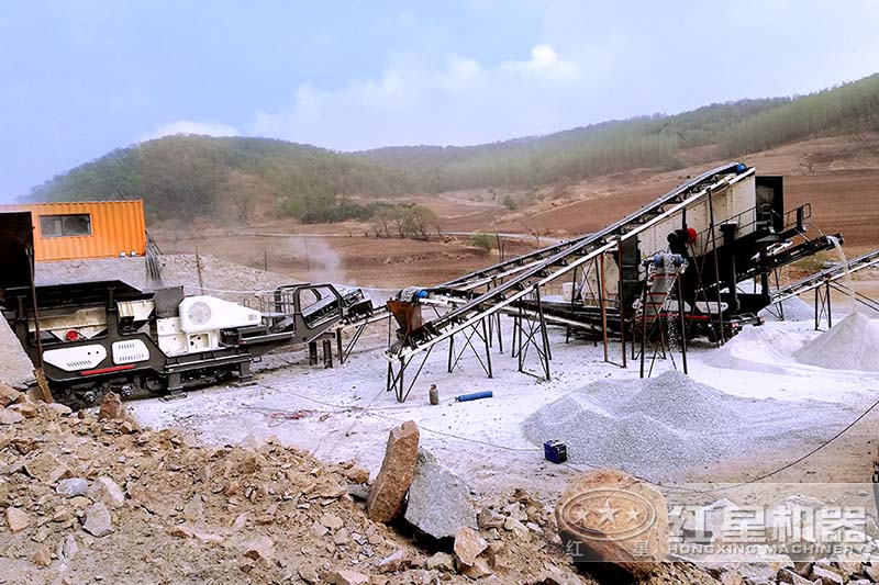 移動型石子廠設備客戶現場 移動型石子廠設備客戶現場