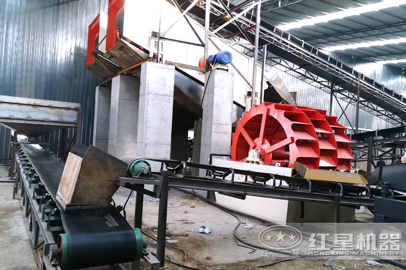 大型水輪式洗砂機客戶現場 大型水輪式洗砂機客戶現場